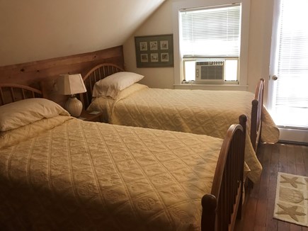 Nantucket town Nantucket vacation rental - Back twin bedroom with door to small shared balcony