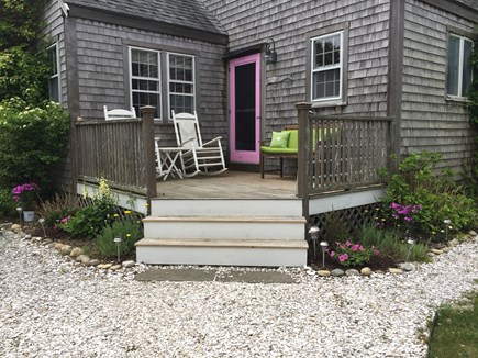 Surfside Nantucket vacation rental - Coffee on the sunny front deck is a delight