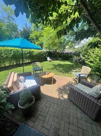 Mid-island Nantucket vacation rental - Beautiful sunny and also shady backyard