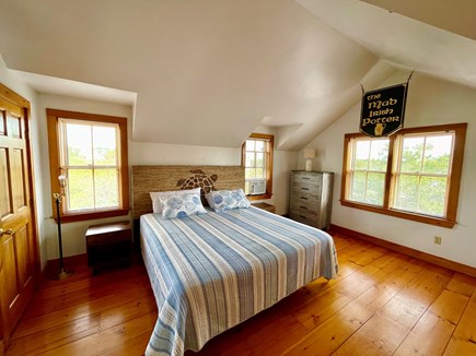 Madaket Nantucket vacation rental - 2nd floor master bedroom w/ attached bathroom & back deck