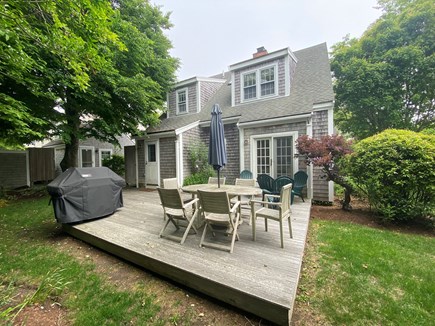 Nantucket town, Nashaquisett Nantucket vacation rental - Rear deck with seating, a grill, and outdoor shower.