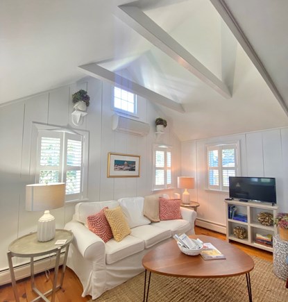 Nantucket town Nantucket vacation rental - Inviting living room, open to the entryway; TV with cable