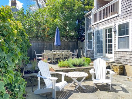 Nantucket town Nantucket vacation rental - Back patios with table for 8, herb garden, and grill