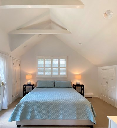 Nantucket town Nantucket vacation rental - Upstairs bedroom with king bed and access to 2nd story patio