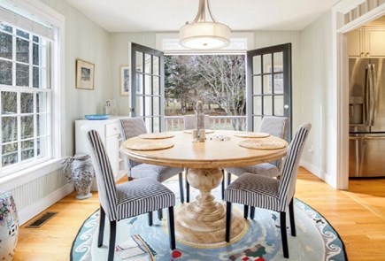 Mid-island, Miacomet Nantucket vacation rental - Spacious dining for eight.