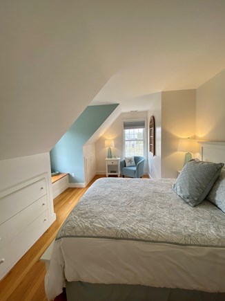 Mid-island, Miacomet Nantucket vacation rental - Seafoam guest room with private seating area and spacious storage