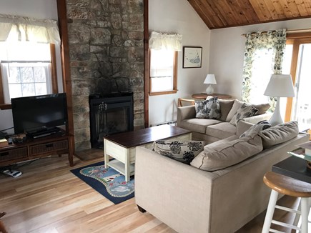 Madaket Nantucket vacation rental - Living room with gas fireplace