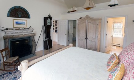 Surfside Nantucket vacation rental - Master Bedroom with your own private fireplace