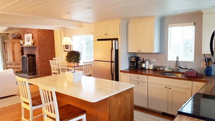 Madaket Nantucket vacation rental - 2nd level open concept kitchen, dining, and living room.