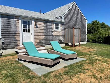 Madaket Nantucket vacation rental - Guest Suite Deck With Very  Private Back Yard & Outdoor Shower