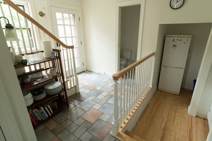 Cisco - Miacomet, Trotacre Kin Nantucket vacation rental - Kitchenette, 1/2 bathroom, and stairs to master bedroom