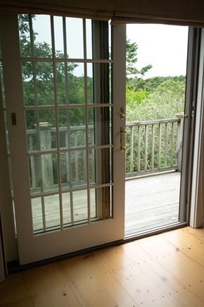 Cisco - Miacomet, Trotacre Kin Nantucket vacation rental - Door from master bedroom to upper deck