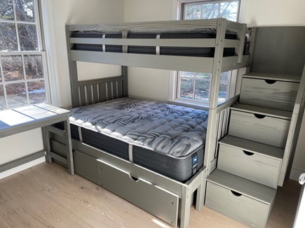 Surfside Nantucket vacation rental - 13 Gray Ave: 1st floor bedroom bunk beds twin over full
