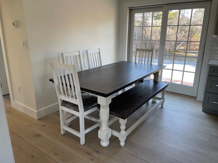 Surfside Nantucket vacation rental - 13 Gray Ave: Dining area   (not pictured 4 stools around island)
