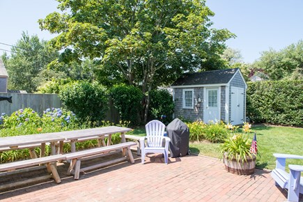 Nantucket town Nantucket vacation rental - Backyard w/ 2 picnic tables,11 adirondacks & 11 beach chairs