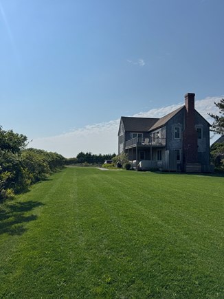 Tom Nevers Nantucket vacation rental - Large flat yard for lawn games w/ covered seating area downstairs