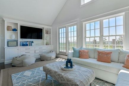 Madaket Nantucket vacation rental - Family room with sectional sofa, 65