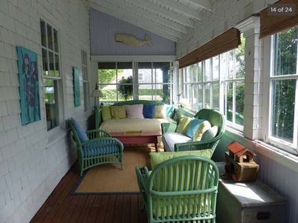 Siasconset Nantucket vacation rental - Sun room and twin daybed [has a TV now]