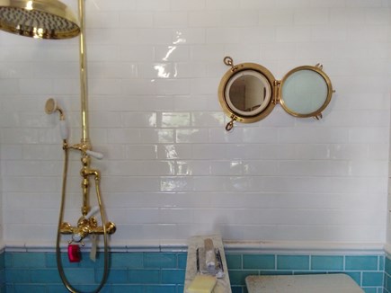 Siasconset Nantucket vacation rental - Master bathroom has two sinks opposite looking at the ocean