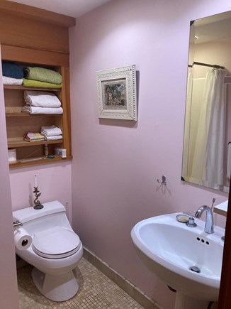 Surfside Nantucket vacation rental - Tiled bath with shower