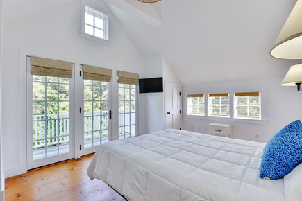 Mid-island Nantucket vacation rental - Fourth bedroom located on the second floor with a private balcony