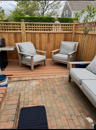 Nantucket town Nantucket vacation rental - Outdoor private brick patio, seating & dining