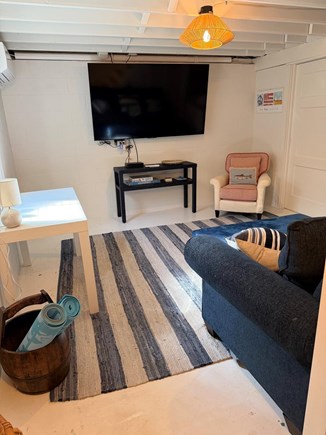 Nantucket town Nantucket vacation rental - Basement Queen Sleep Sofa. 75" flat screen tv