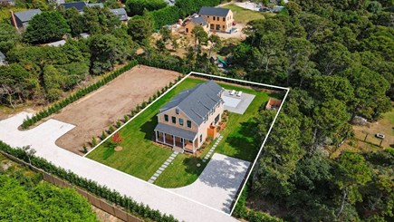 Mid-island Nantucket vacation rental - Aerial View of property