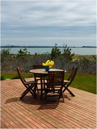 Dionis, Waterfront Cottage in Eel Poin Nantucket vacation rental - A sunset dinner will be ideal n ypour privayte deck.