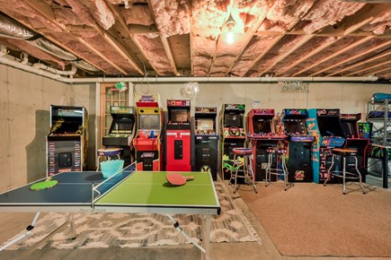Cisco - Miacomet Nantucket vacation rental - Fun basement arcade and game area