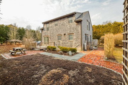 Cisco - Miacomet Nantucket vacation rental - Back of house with patio and deck