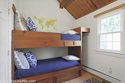 Madaket Nantucket vacation rental - 3rd bedroom with twin bunk bed and dresser