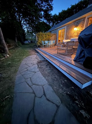 Monomoy Nantucket vacation rental - Backyard At Night