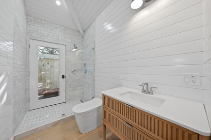 Nantucket town Nantucket vacation rental - Bathroom & shower with door to outside private shower