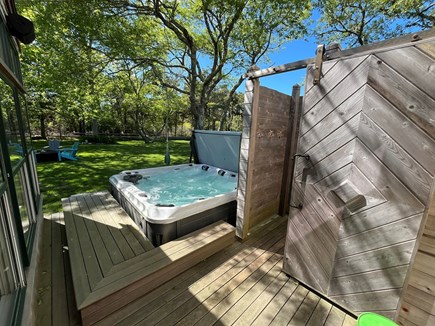 Surfside Nantucket vacation rental - Outdoor shower and hot tub.