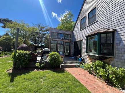 Surfside Nantucket vacation rental - Walkway to the deck and BBQ area.