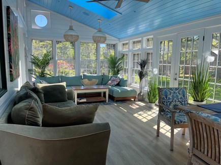 Surfside Nantucket vacation rental - Our new sunroom , the place spot in the house!