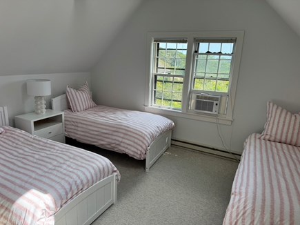 Madaket Nantucket vacation rental - Upstairs bedroom w three single beds, full bath and large closet.