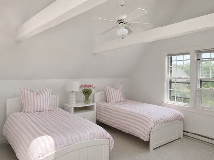 Madaket Nantucket vacation rental - Upstairs bedroom with three twin beds. Large double closet.