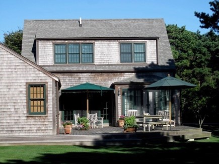 Madaket, Fishers Landing Nantucket vacation rental - View from backyard towards back deck