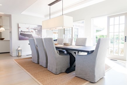 Siasconset Nantucket vacation rental - Dining room with seating for 8, french door to patio