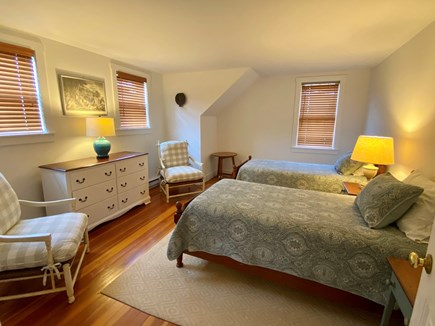 Cisco - Miacomet, Walk to Cisco Brewery, Bartlet Nantucket vacation rental - Third bedroom with twin beds & view of Bartlett's Farm.