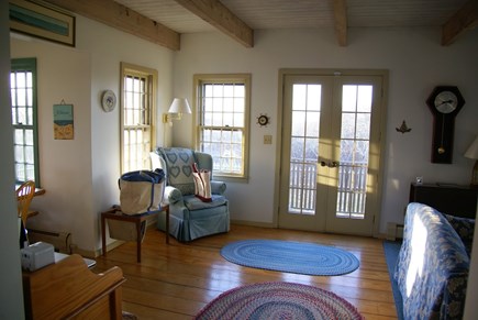 Tom Nevers Nantucket vacation rental - Livingroom, 1sr Floor, French Door to Fenced Back Yard