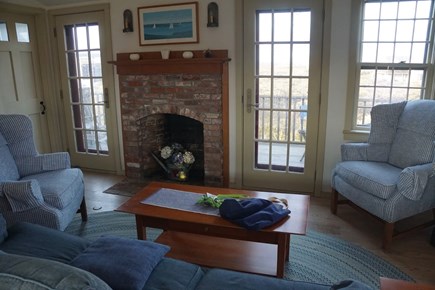 Tom Nevers Nantucket vacation rental - Family Room with TV, 2nd Floor, with double doors to upper deck